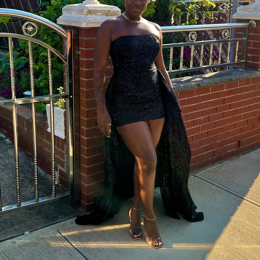 Black Sequins Dress